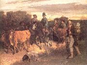 Courbet, Gustave The Peasants of Flagey Returning from the Fair oil painting artist